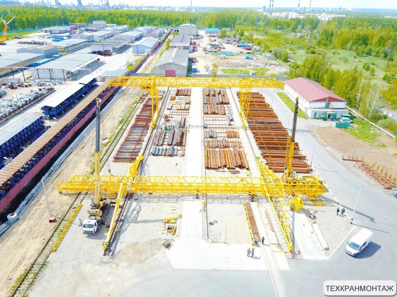 Монтаж козлового крана ККС 12,5
